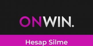 Onwin Hesap Silme